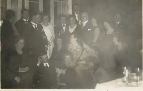 Romania social history souvenir photo postcard 1930 dinner party elegance
