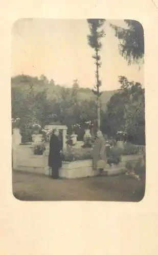 Romania social history souvenir photo postcard 1944 cemetery scene