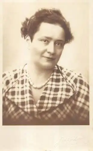 Romania social history souvenir photo postcard young woman