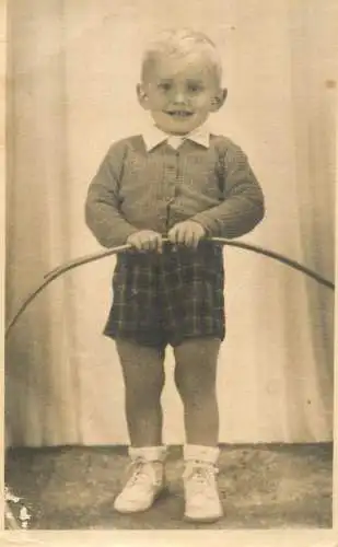 Photograph 1949 baby and circle
