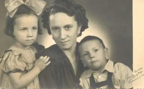 Photograph mother and children