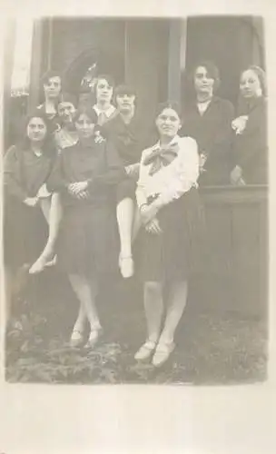 Photograph girl school college group photo