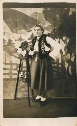 Photograph woman in traditional costume