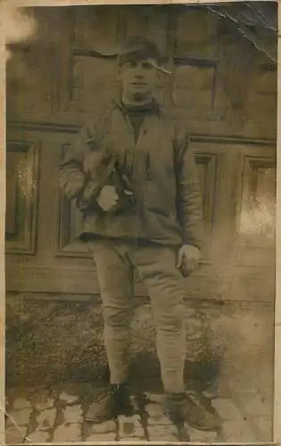 Photograph 1923 France letter young man