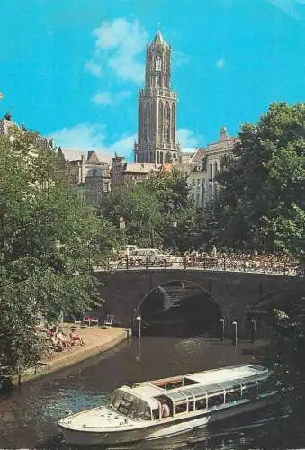 Netherlands Utrecht oude gracht met Bakkerbrug