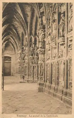 Belgium Tournayle portail de la Cathedrale