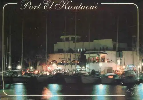 Tunisia Port El Kantaou by night