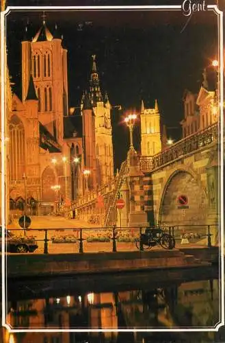 Belgium Gent by night