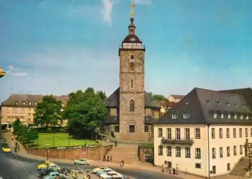 Germany Siegen/Westfalen Marktplatz mit Nikolai-Kirche und Rathaus
