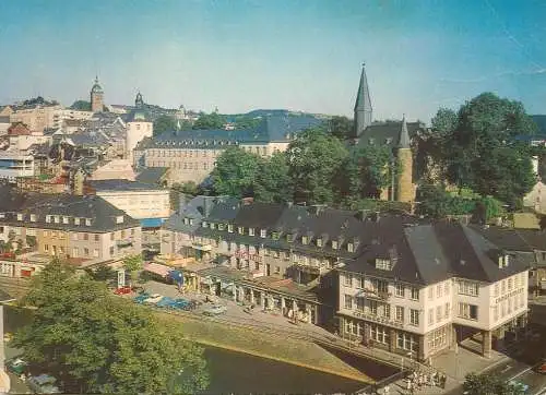 Germany Siegen/Westfalen Blick zur Oberstadt mit Schloss