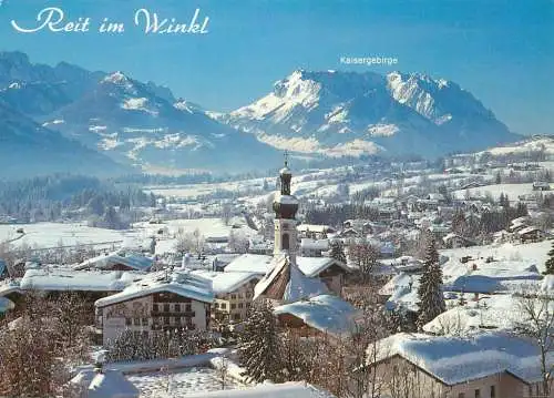 Germany Reit im Winkl winter scenery panoramic view