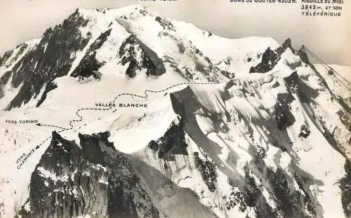France Chamonix Mont Blanc Dome du Gouter, Aiguille du Midi Teleferique picturesque mountain scenery