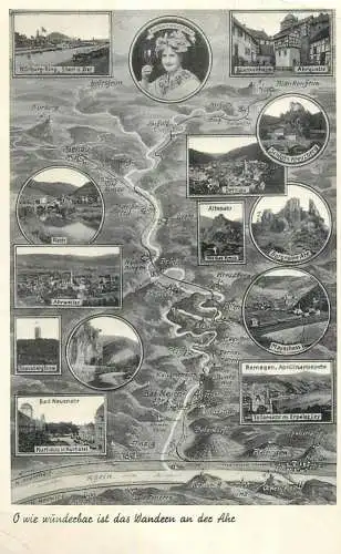 Germany Wandern an der Ahr map & several sites