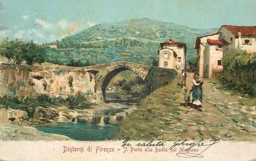 Italy Firenze Il Ponte alla Badia sul Mugnone