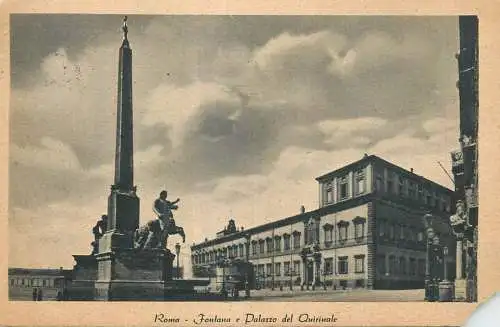 Italy Roma Fontana e Palazzo del Quirinale