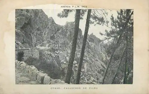 France Corse Calanches de Piana Agenda P.L.M 1922