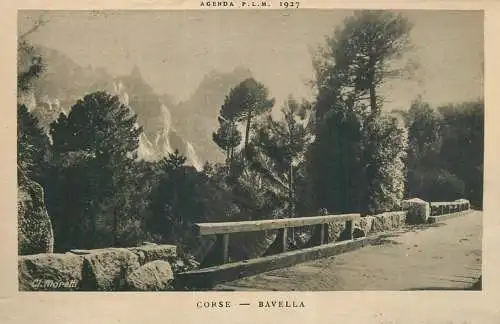 France Corse Bavella Agenda P.L.M 1927