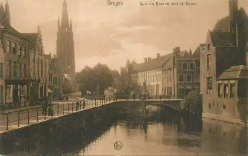 Belgium Brugge Quai du Rosaire vers le Dyver