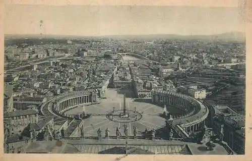 Italy Roma Piazza S Pietro e panorama della Citta preso dalla Cupola