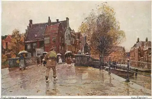 Artist fine art postcard Hans Hermann Aus Flandern