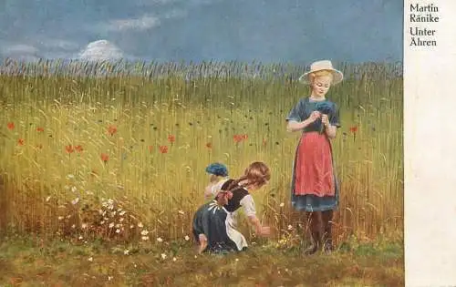 Artist fine art postcard Martin Ranike unter ahren