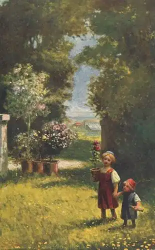 Artist fine art postcard S. Pohl felicitation