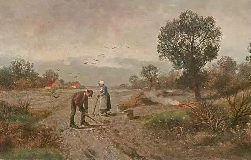 Artist fine art postcard agricultural scene