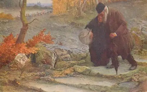 Artist fine art postcard K. Rasek retardes pelerins