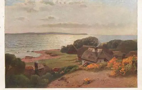 Artist fine art postcard Muller Kurzwelly Sonnenglanz