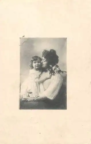 Real photo social history souvenir woman and child