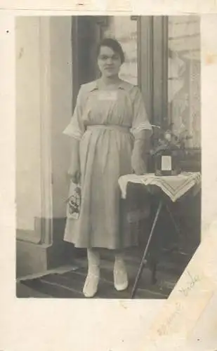 Real photo social history souvenir woman 1921