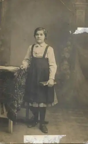 Real photo social history souvenir 1913 girl in school uniform
