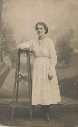 Real photo social history souvenir beauty woman