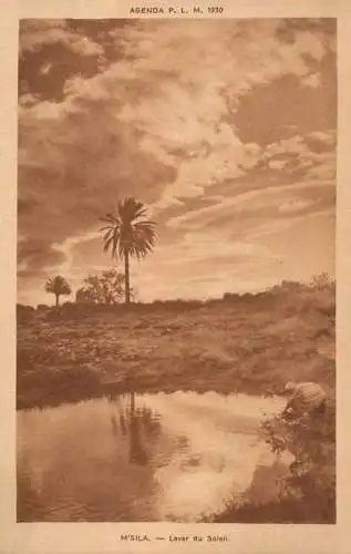 Algeria M'Sila sunrise picturesque scenery Agenda P.L.M 1930