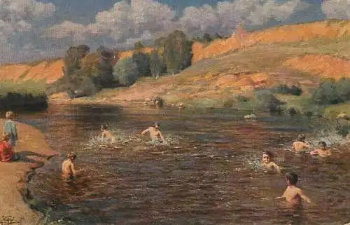 Artist fine art postcard J. Gorokhov sommertag