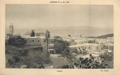 Tunisia Tunis Agenda P.L.M 1929