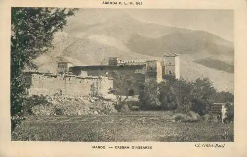 Morocco Casbah d'Assareg Agenda P.L.M 1929