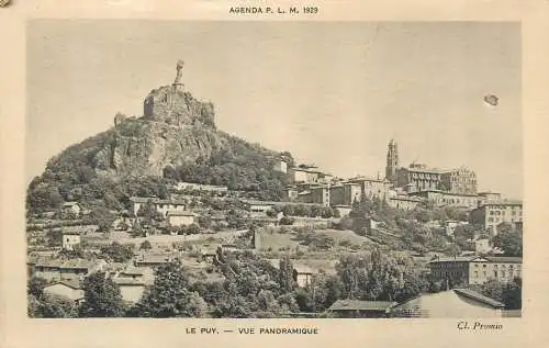 France Le Puy vue panoramique Agenda P.L.M 1929