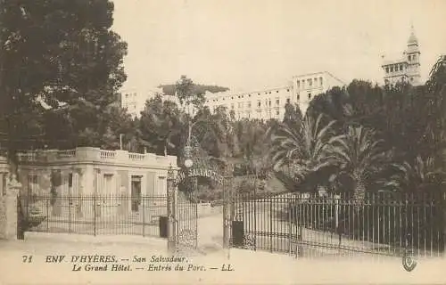 France Environs d'Hyeres San Salvador Le Grand Hotel Entree du Parc