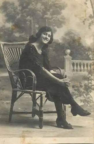 Real photo elegant girl smile