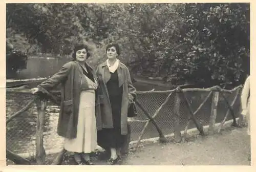 Real photo elegant ladies in the park