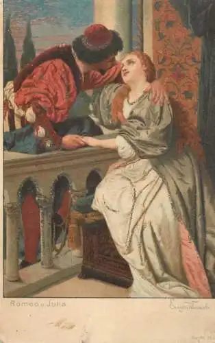 Artist fine art postcard Romeo u Julia