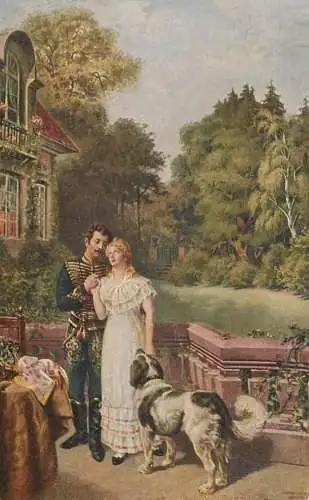 Artist fine art postcard P.E. Renowitzky le bonheur de amour