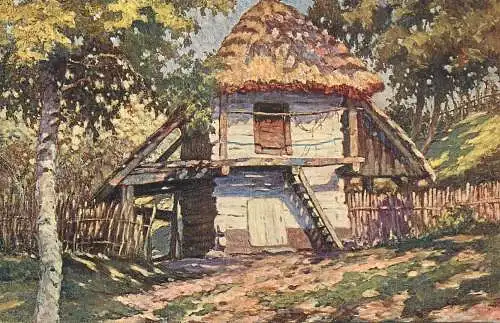 Artist fine art postcard Rob Holzer Z. Luhacovic Spychar