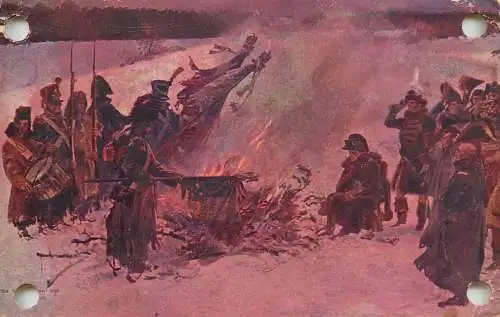 Artist fine art postcard W. Kossak sie transit gloria mundi