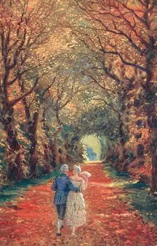 Artist fine art postcard F. Holoubek az elmult idoklol
