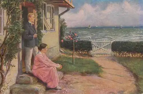 Artist fine art postcard Deutsche Meister H. Wehm