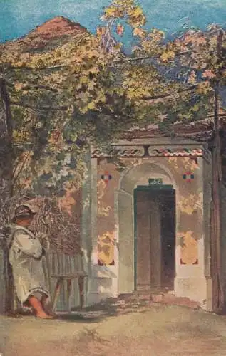 Artist fine art postcard J. Menes slovacky motiv
