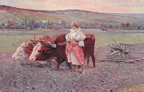 Artist fine art postcard Joza Uprka Z. jara