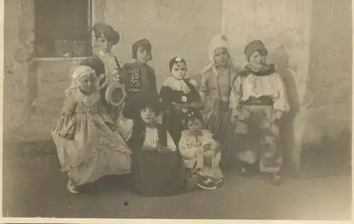 Real photo costume party children